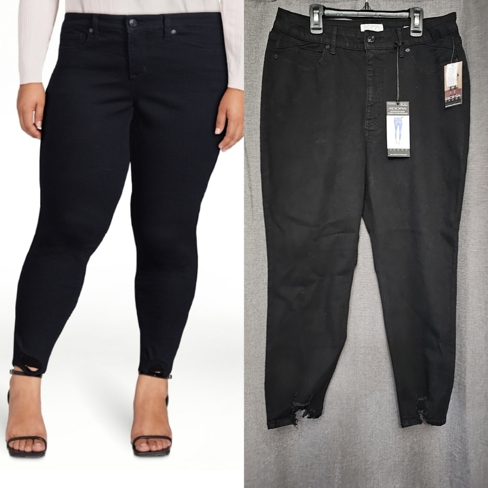 Sofia Jeans Women's Adora Curvy High Rise Girlfriend Size 12 Short Black New